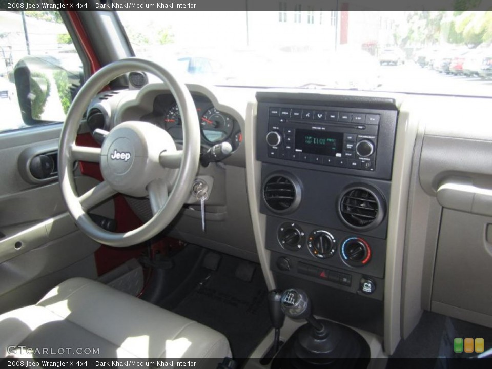 Dark Khaki/Medium Khaki Interior Dashboard for the 2008 Jeep Wrangler X 4x4 #49886507