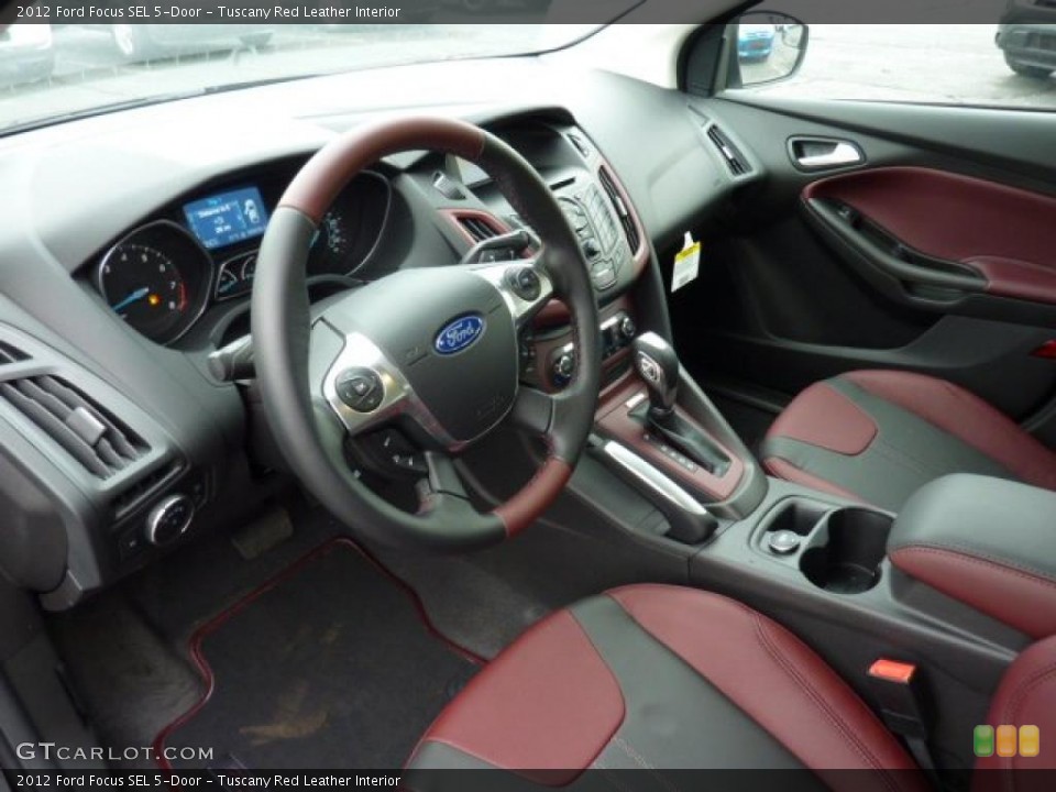 Tuscany Red Leather Interior Photo for the 2012 Ford Focus SEL 5-Door #49889810