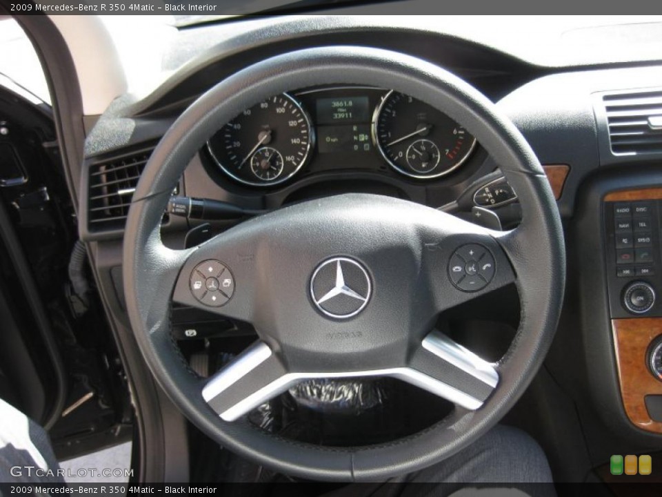 Black Interior Steering Wheel for the 2009 Mercedes-Benz R 350 4Matic #49892381