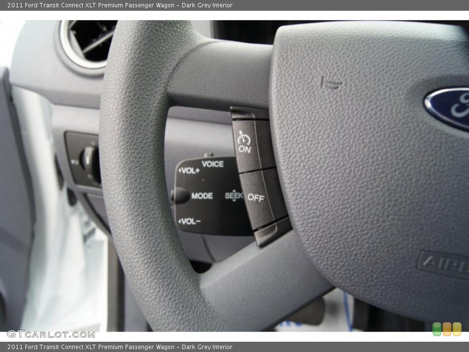 Dark Grey Interior Controls for the 2011 Ford Transit Connect XLT Premium Passenger Wagon #49893072