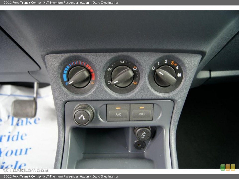Dark Grey Interior Controls for the 2011 Ford Transit Connect XLT Premium Passenger Wagon #49893143