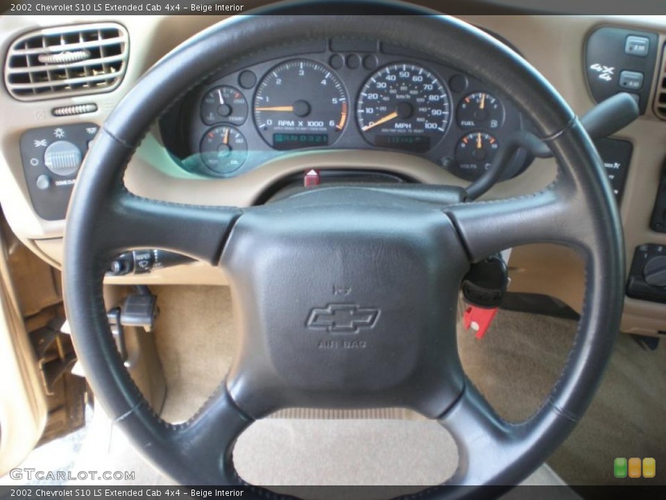Beige Interior Steering Wheel for the 2002 Chevrolet S10 LS Extended Cab 4x4 #49896542