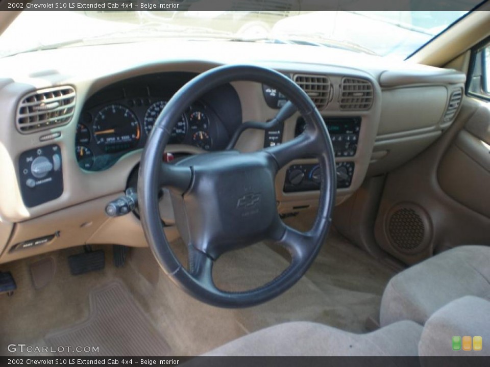 Beige Interior Dashboard for the 2002 Chevrolet S10 LS Extended Cab 4x4 #49896554