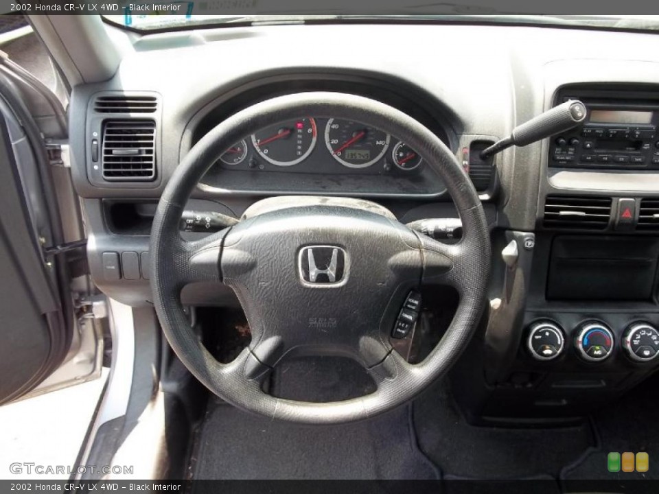 Black Interior Steering Wheel for the 2002 Honda CR-V LX 4WD #49900022