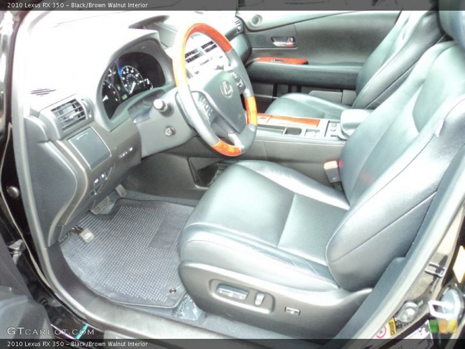Black/Brown Walnut Interior Photo for the 2010 Lexus RX 350 #49907484