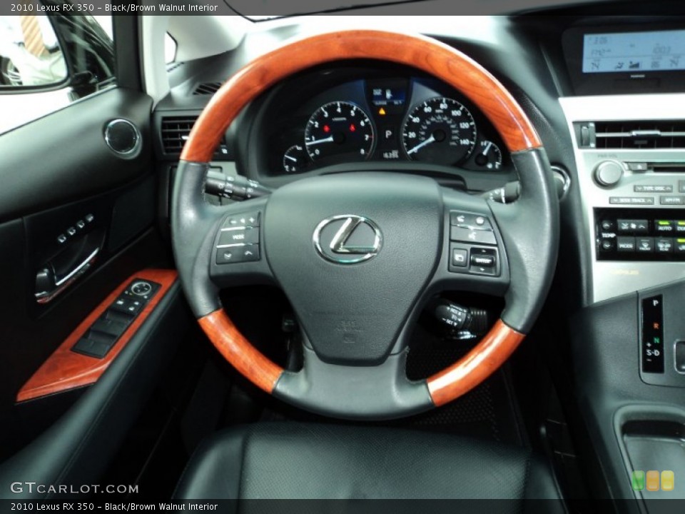Black/Brown Walnut Interior Steering Wheel for the 2010 Lexus RX 350 #49907559