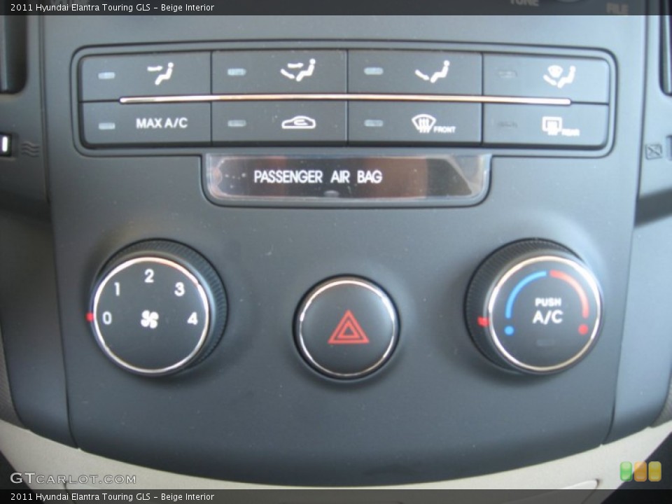 Beige Interior Controls for the 2011 Hyundai Elantra Touring GLS #49909068
