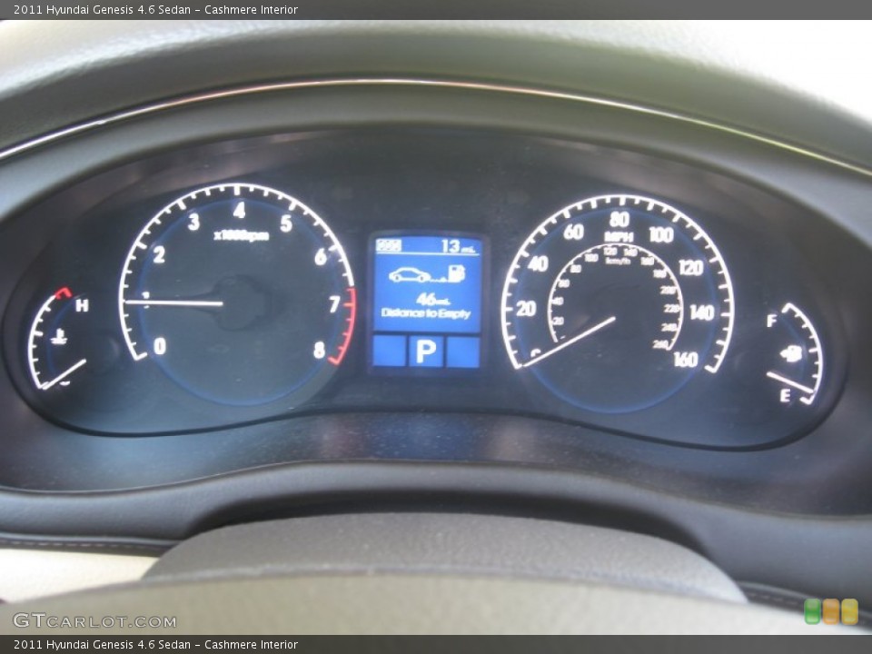 Cashmere Interior Gauges for the 2011 Hyundai Genesis 4.6 Sedan #49909362