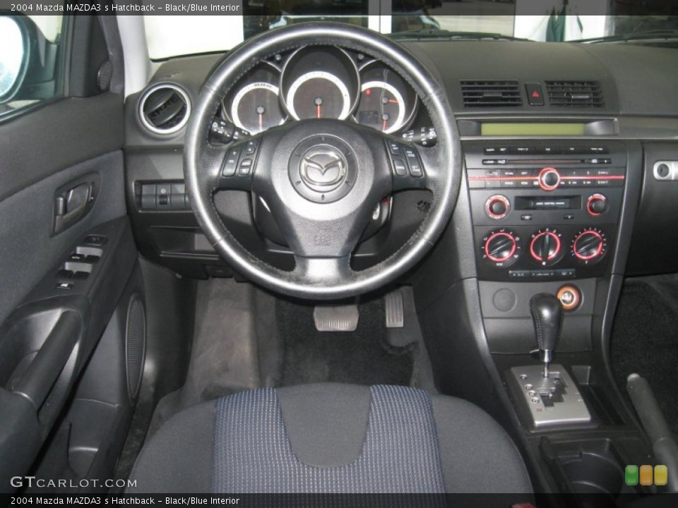 Black/Blue Interior Controls for the 2004 Mazda MAZDA3 s Hatchback #49909536