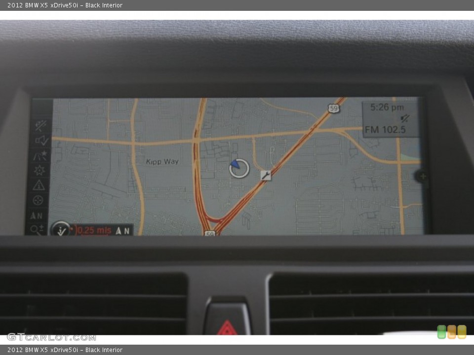 Black Interior Navigation for the 2012 BMW X5 xDrive50i #49909917