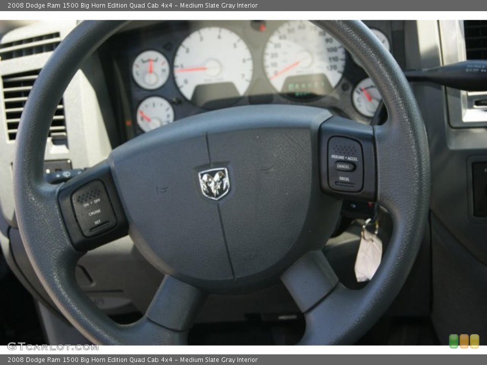 Medium Slate Gray Interior Steering Wheel for the 2008 Dodge Ram 1500 Big Horn Edition Quad Cab 4x4 #49912375