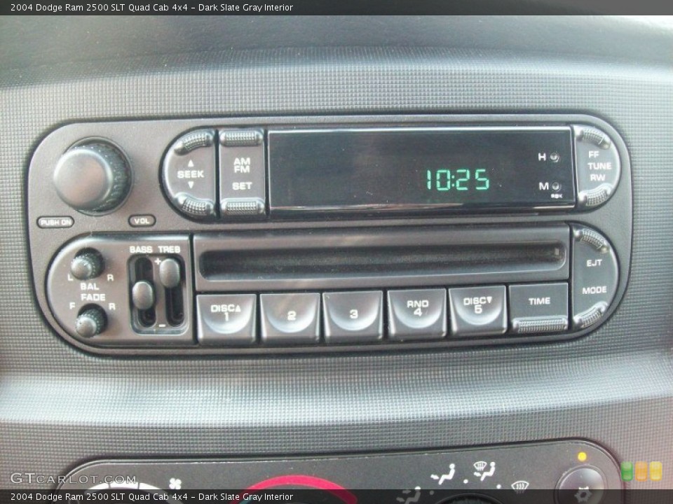 Dark Slate Gray Interior Controls for the 2004 Dodge Ram 2500 SLT Quad Cab 4x4 #49915743
