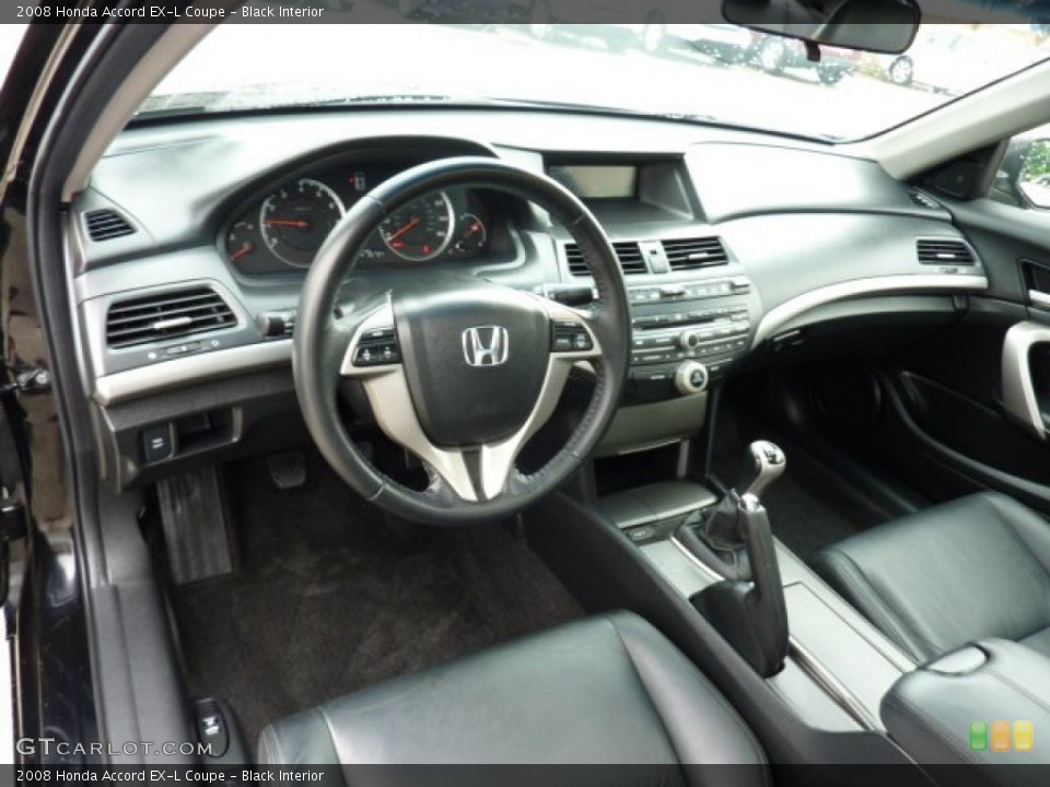 Black Interior Dashboard for the 2008 Honda Accord EX-L Coupe #49915989