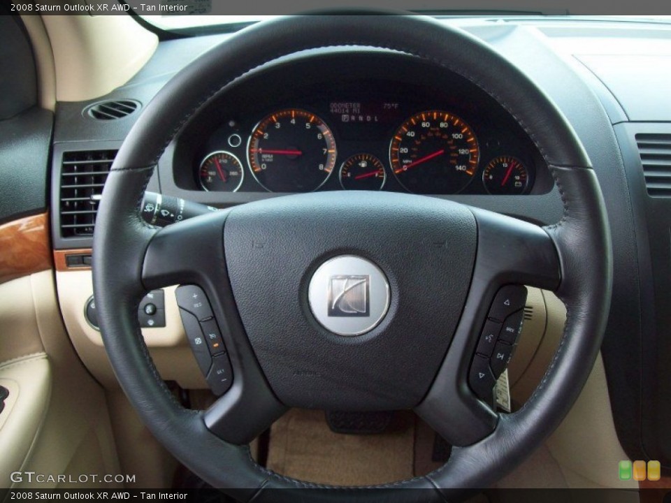 Tan Interior Steering Wheel for the 2008 Saturn Outlook XR AWD #49916148