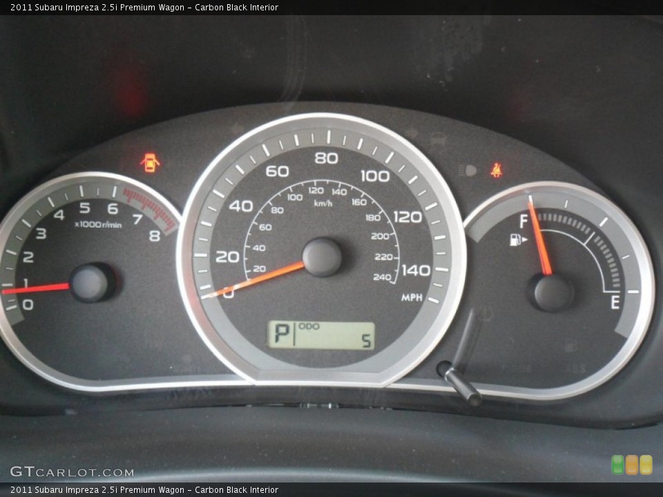 Carbon Black Interior Gauges for the 2011 Subaru Impreza 2.5i Premium Wagon #49920031