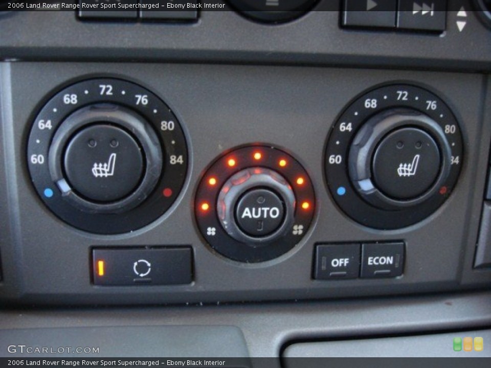 Ebony Black Interior Controls for the 2006 Land Rover Range Rover Sport Supercharged #49925925