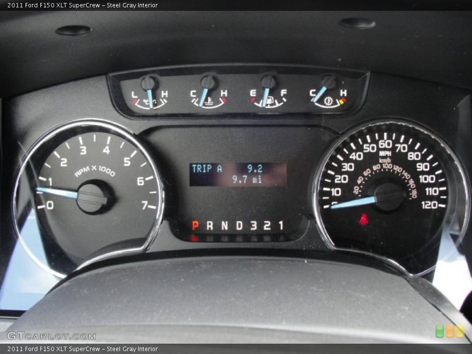 Steel Gray Interior Gauges for the 2011 Ford F150 XLT SuperCrew #49927086