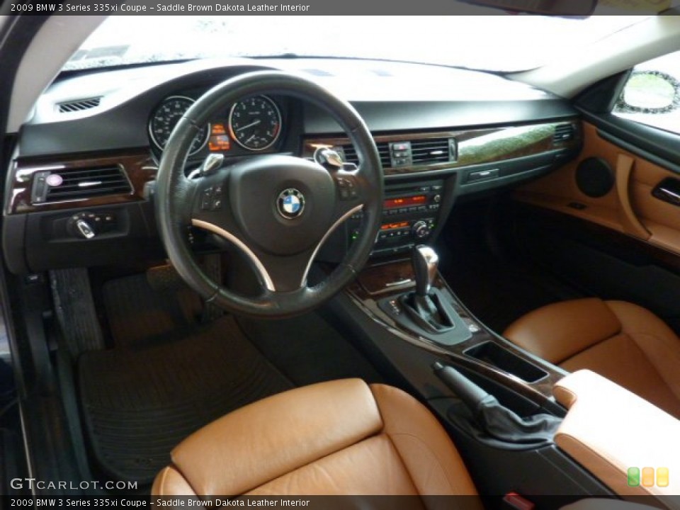 Saddle Brown Dakota Leather Interior Prime Interior for the 2009 BMW 3 Series 335xi Coupe #49930470