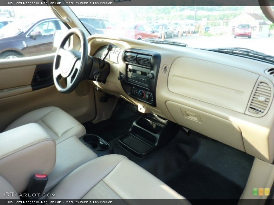 Medium Pebble Tan Interior Dashboard for the 2005 Ford Ranger XL Regular Cab #49935054