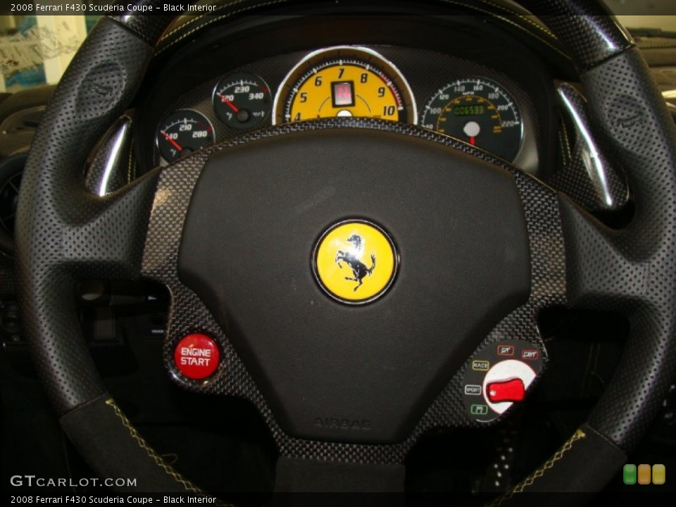 Black Interior Steering Wheel for the 2008 Ferrari F430 Scuderia Coupe #49935723