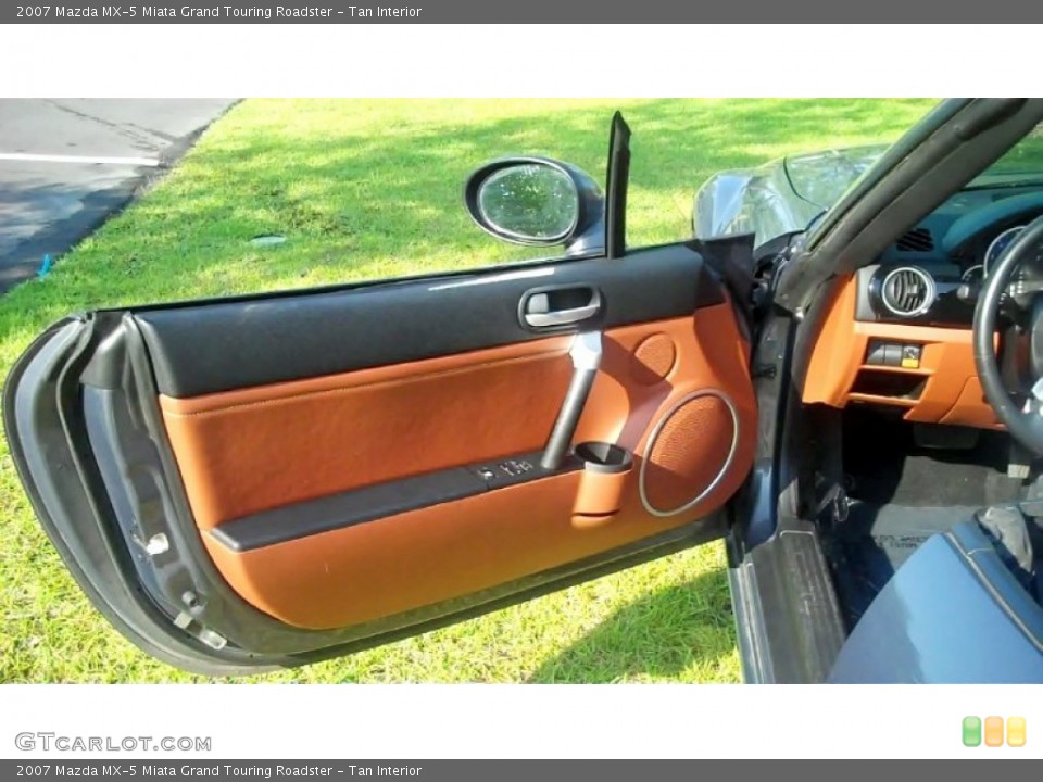 Tan Interior Door Panel for the 2007 Mazda MX-5 Miata Grand Touring Roadster #49937930
