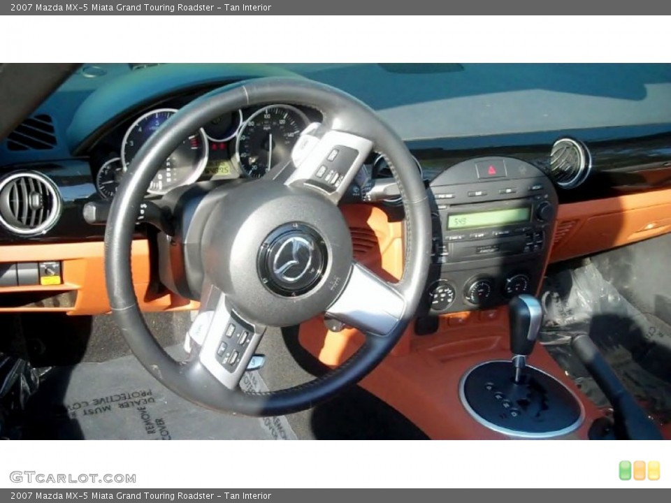 Tan Interior Steering Wheel for the 2007 Mazda MX-5 Miata Grand Touring Roadster #49937963