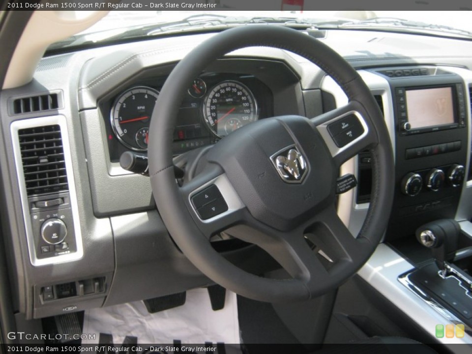 Dark Slate Gray Interior Steering Wheel for the 2011 Dodge Ram 1500 Sport R/T Regular Cab #49938947