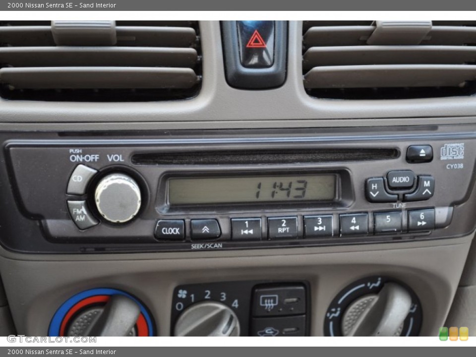 Sand Interior Controls for the 2000 Nissan Sentra SE #49940726