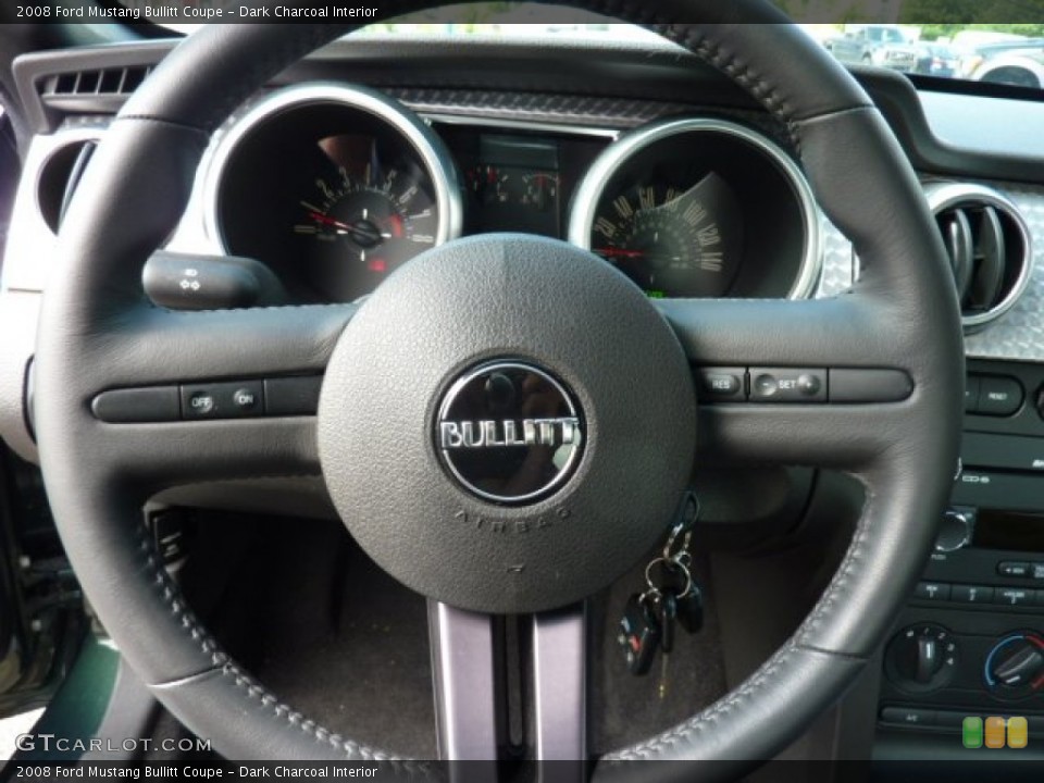 Dark Charcoal Interior Steering Wheel for the 2008 Ford Mustang Bullitt Coupe #49944764