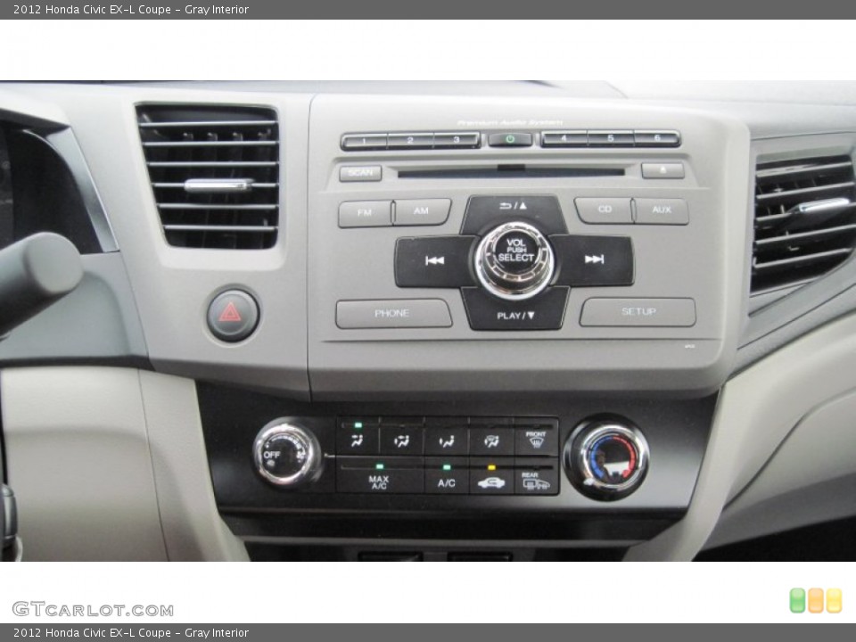 Gray Interior Controls for the 2012 Honda Civic EX-L Coupe #49947029