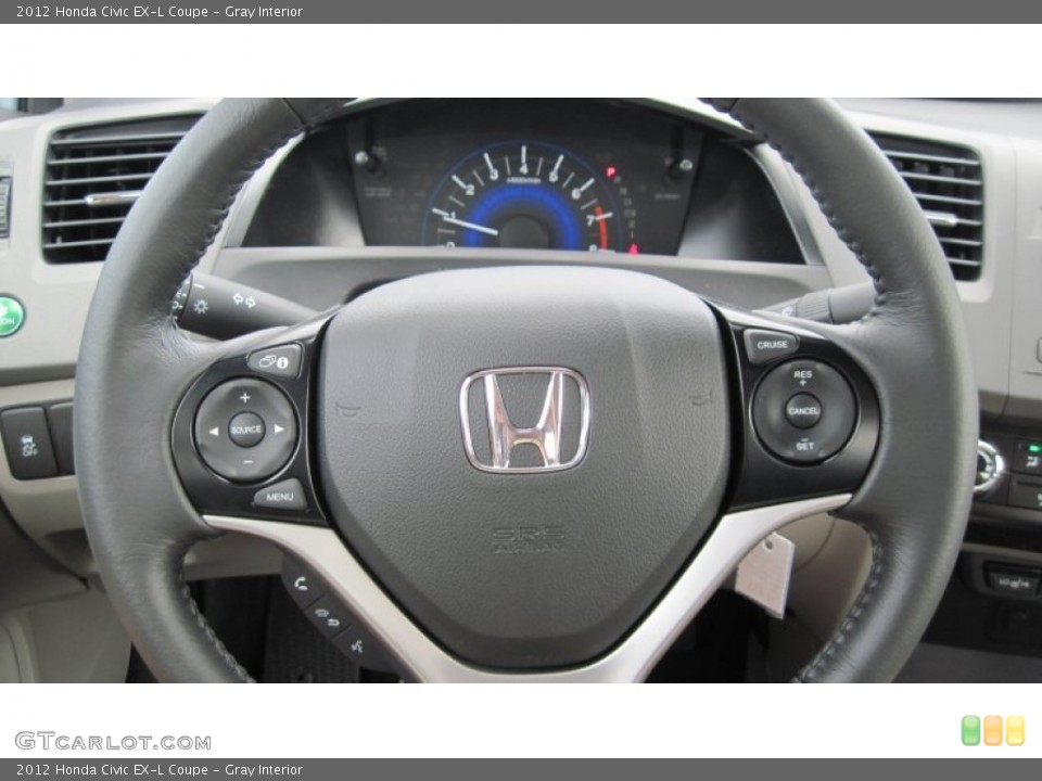 Gray Interior Steering Wheel for the 2012 Honda Civic EX-L Coupe #49947062