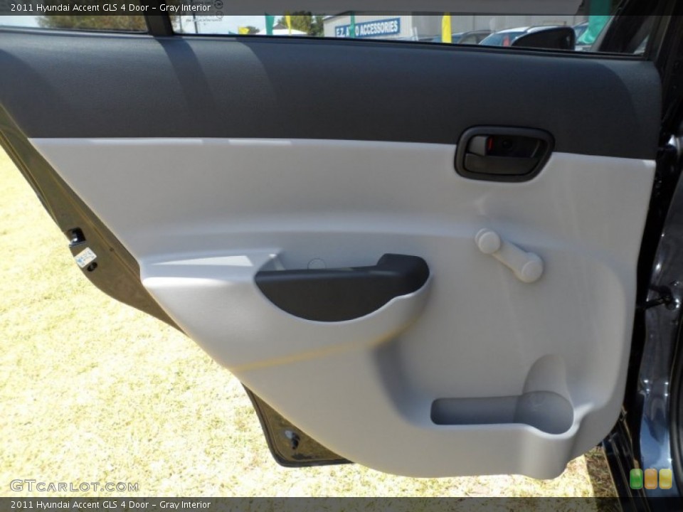 Gray Interior Door Panel for the 2011 Hyundai Accent GLS 4 Door #49948745