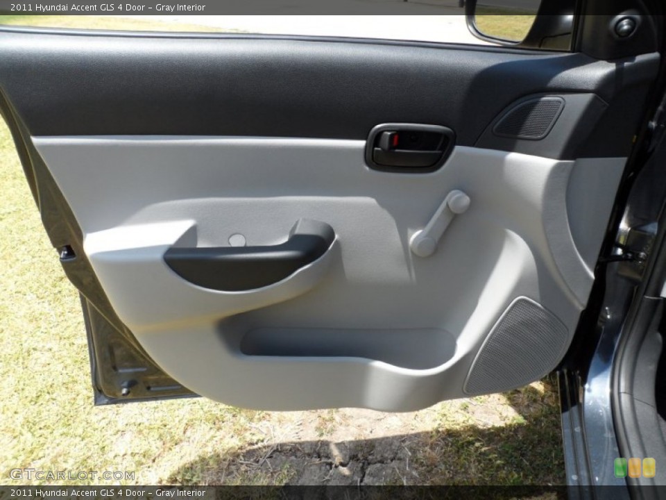 Gray Interior Door Panel for the 2011 Hyundai Accent GLS 4 Door #49948766
