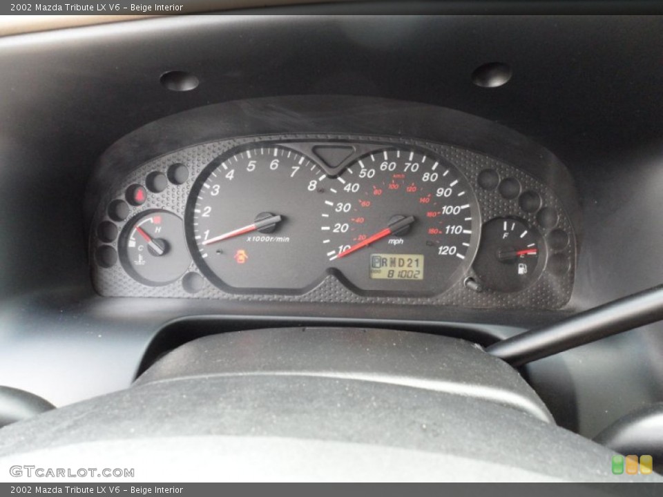 Beige Interior Gauges for the 2002 Mazda Tribute LX V6 #49949294