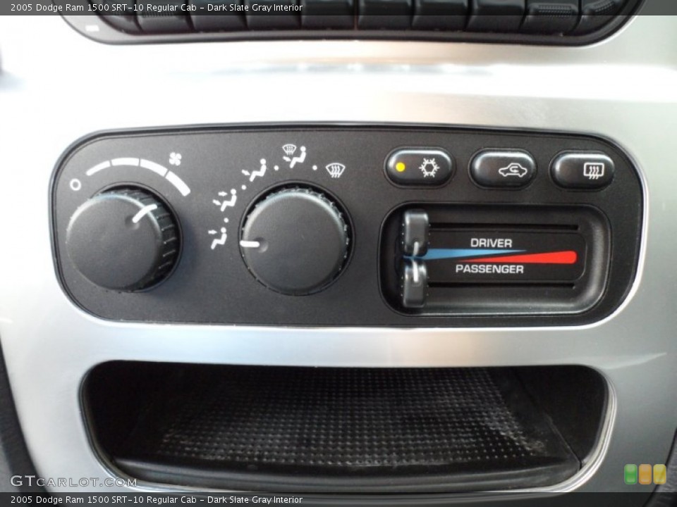 Dark Slate Gray Interior Controls for the 2005 Dodge Ram 1500 SRT-10 Regular Cab #49949765