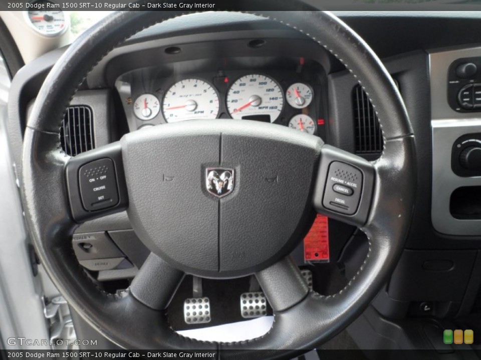 Dark Slate Gray Interior Steering Wheel for the 2005 Dodge Ram 1500 SRT-10 Regular Cab #49949774