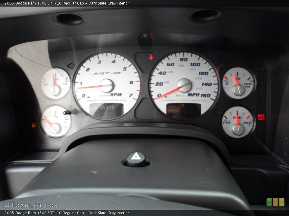 Dark Slate Gray Interior Gauges for the 2005 Dodge Ram 1500 SRT-10 Regular Cab #49949777