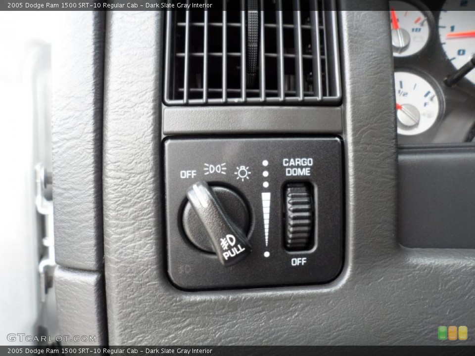 Dark Slate Gray Interior Controls for the 2005 Dodge Ram 1500 SRT-10 Regular Cab #49949783