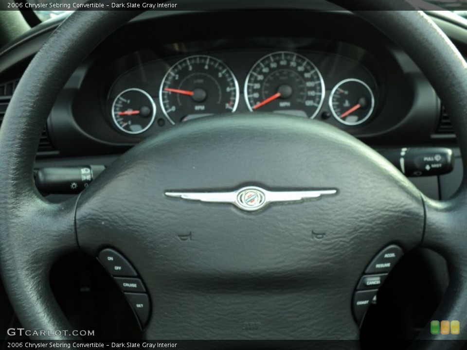 Dark Slate Gray Interior Steering Wheel for the 2006 Chrysler Sebring Convertible #49952240
