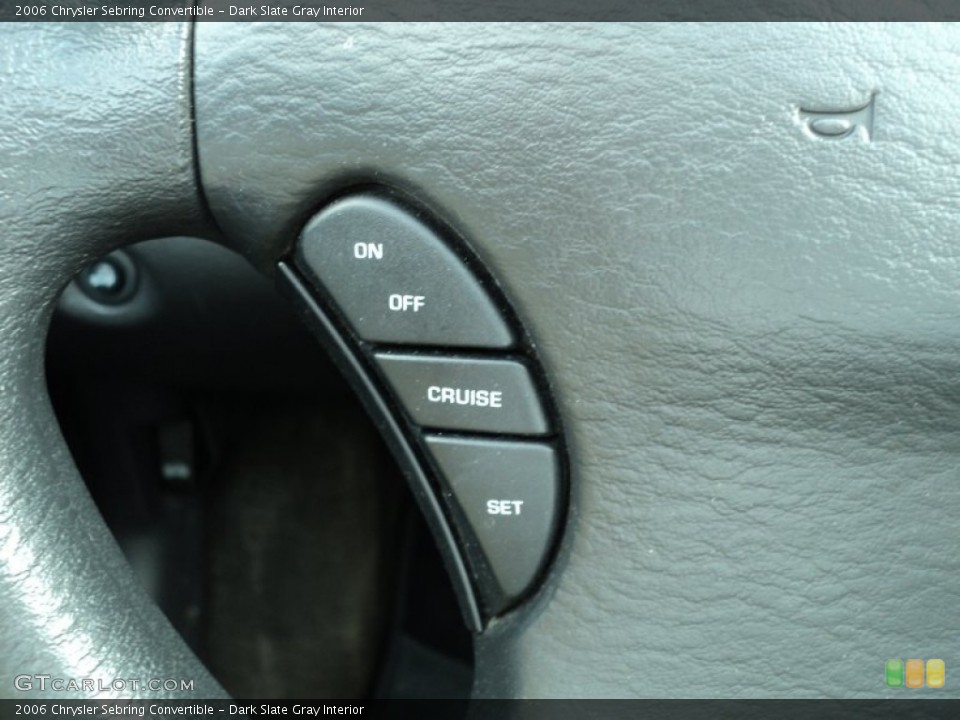 Dark Slate Gray Interior Controls for the 2006 Chrysler Sebring Convertible #49952255