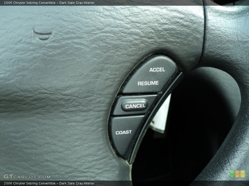 Dark Slate Gray Interior Controls for the 2006 Chrysler Sebring Convertible #49952264