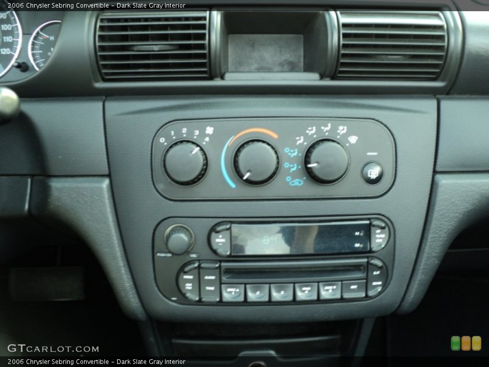 Dark Slate Gray Interior Controls for the 2006 Chrysler Sebring Convertible #49952294