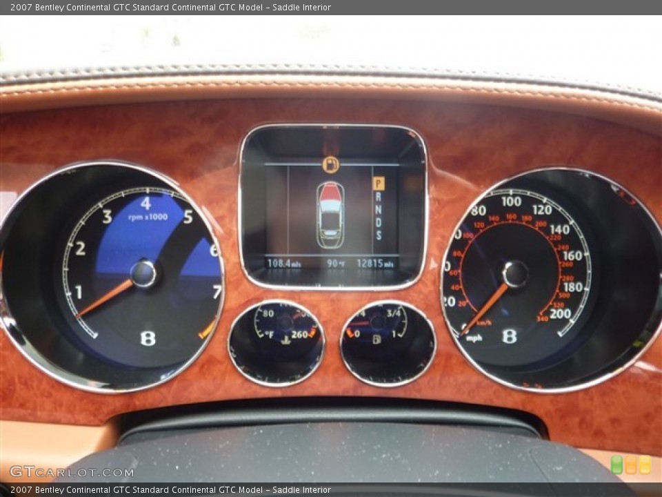 Saddle Interior Gauges for the 2007 Bentley Continental GTC  #49952540