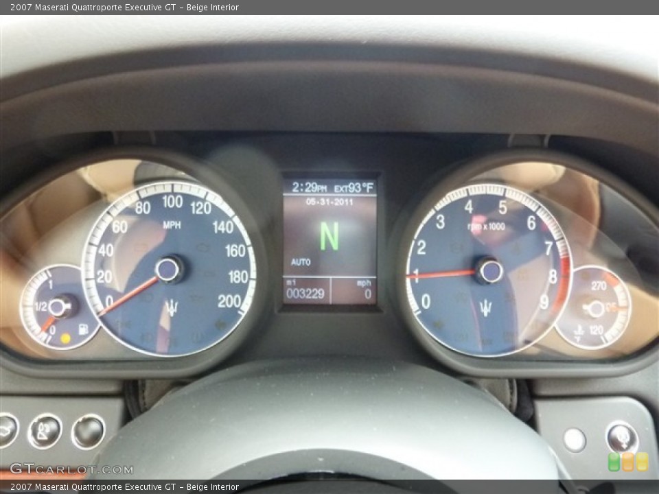 Beige Interior Gauges for the 2007 Maserati Quattroporte Executive GT #49952969