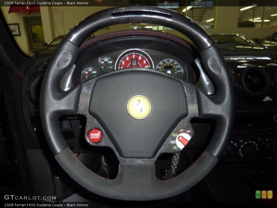 Black Interior Steering Wheel for the 2008 Ferrari F430 Scuderia Coupe #49953488