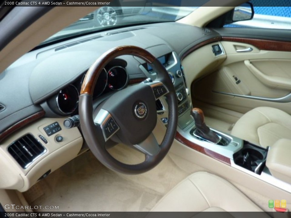 Cashmere/Cocoa Interior Photo for the 2008 Cadillac CTS 4 AWD Sedan #49955774