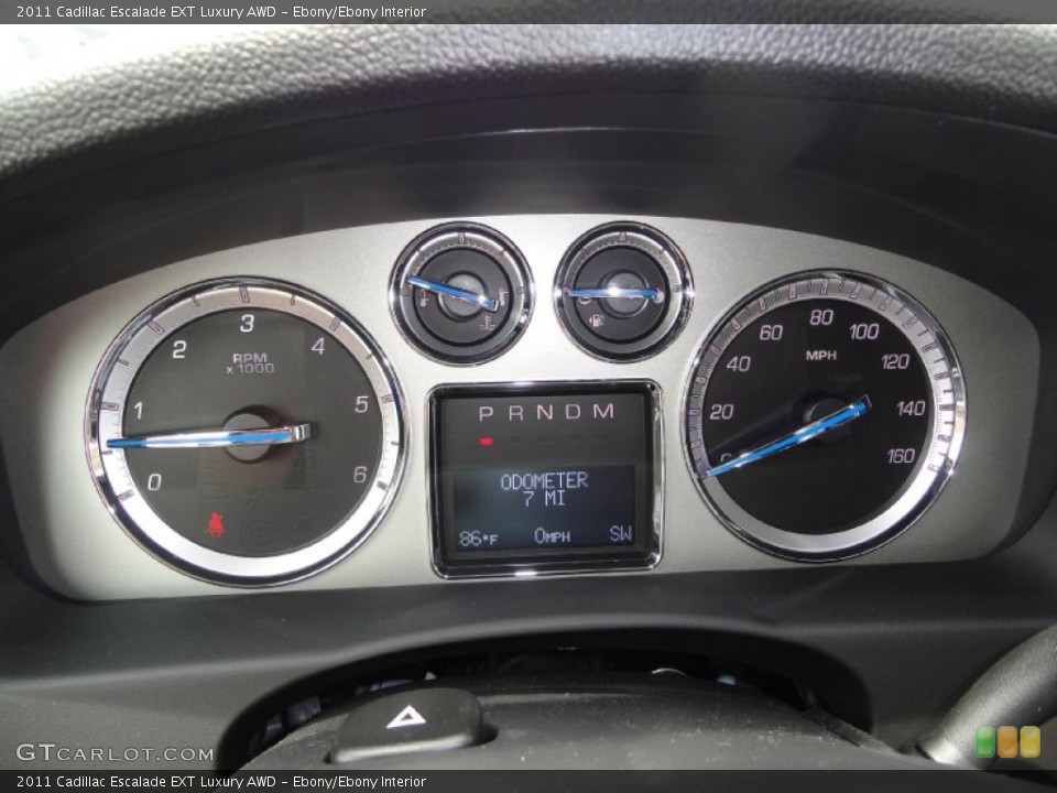 Ebony/Ebony Interior Gauges for the 2011 Cadillac Escalade EXT Luxury AWD #49956245