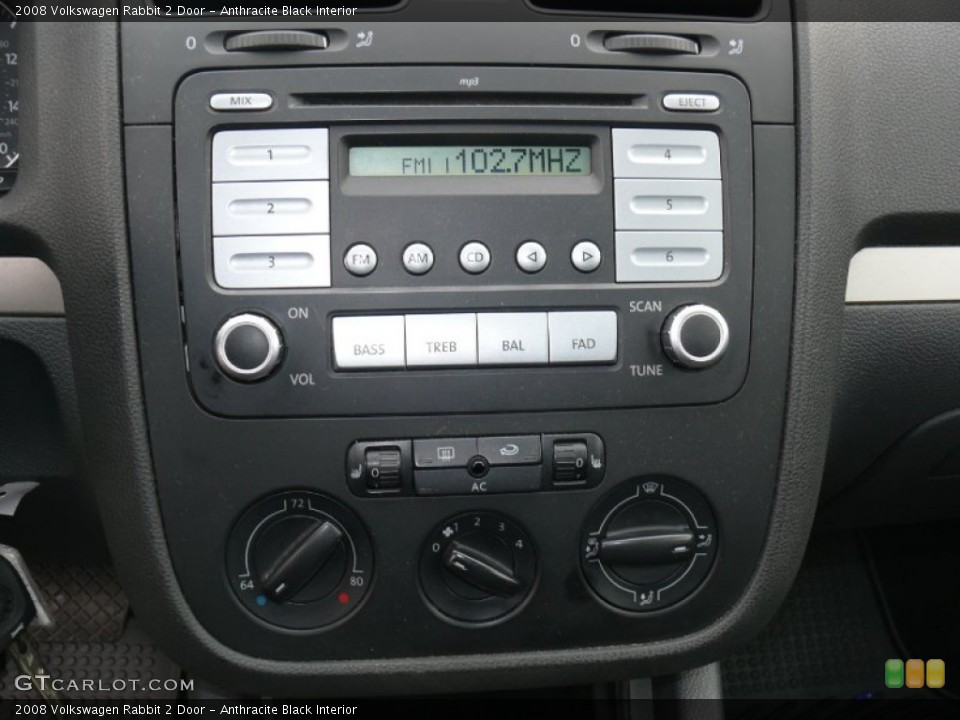 Anthracite Black Interior Controls for the 2008 Volkswagen Rabbit 2 Door #49958141