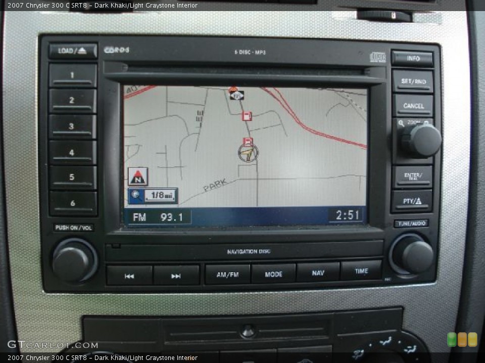 Dark Khaki/Light Graystone Interior Navigation for the 2007 Chrysler 300 C SRT8 #49959236