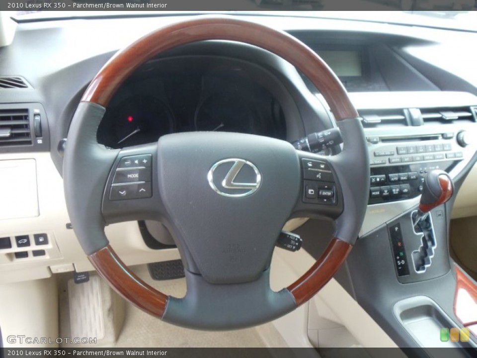 Parchment/Brown Walnut Interior Photo for the 2010 Lexus RX 350 #49960457